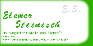 elemer steinisch business card